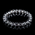 High Purity Natural East China Clear Quartz Single Strand Bracelet | 6mm Classic Round Bead Plain Bracelet for Men Women