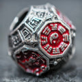 Taoist Zi Wei Hui Yin Yang Bagua Spacer Bead | Antiqued Copper Talisman Bead for Bracelet & Mala DIY