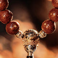Windfall Fortune Bracelet | Fēn Jīn Triple Wealth Connector + Universal Axis | Red Agate & Yin-Yang Charm