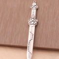 Taoist Seven Star Sword Pendant | Antiqued Silver-Plated Copper Protective Amulet for Keychains & Decor