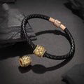 Five Emperor Coin Rotating Talisman Spacer Bead | Antiqued Brass DIY Bracelet Accessory for Good Fortune
