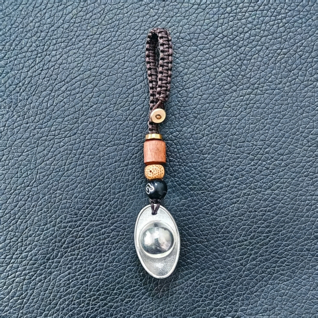 Chinese Yuanbao Wealth Talisman Pendant | Alloy Good Luck Keychain & Bag Charm for Abundance
