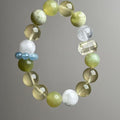 Dansenmonk 12mm Natural Citrine Multi Crystal Bracelet Wealth Calm Energy Guardian Stone For Taurus Libra Virgo Cancer Women Handmade Healing Bracelet