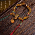 Natural Hainan Xinyue Bodhi Mala Bracelet | Vintage Crescent Moon Star Bodhi Tube Bead Tibetan Style Prayer Bracelet