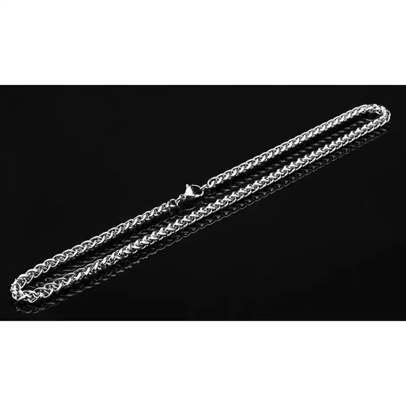 Men's 3mm Stainless Steel Dragon Bone Chain Necklace | Unisex DIY Pendant Chain