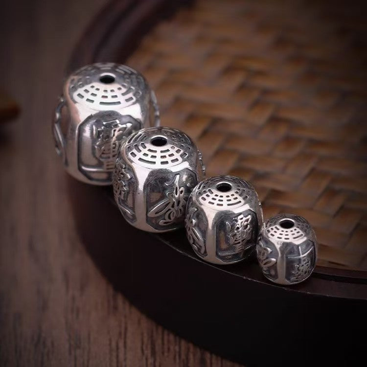 Dansenmonk Tibetan Silver Lotus Meditation Beads Spacer Set