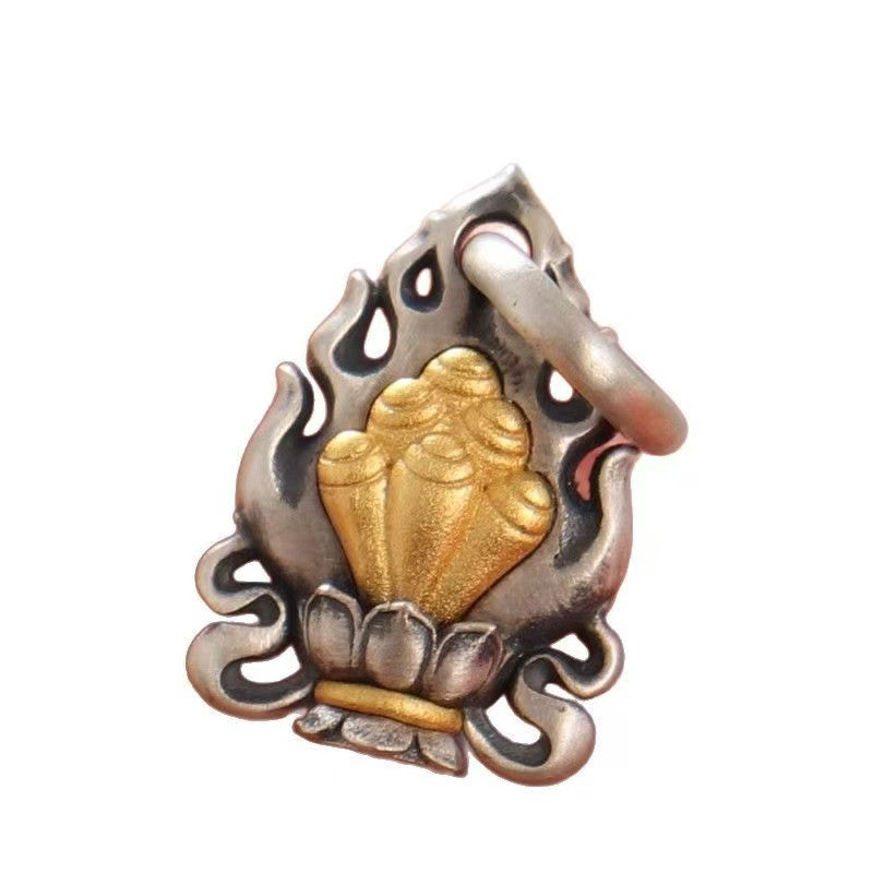 Tibetan-Style Cintamani Wish-Fulfilling Jewel Pendant | DIY Charm for Bracelets & Necklaces