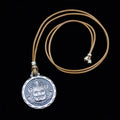 Dansenmonk Yellow Jambhala Wealth Talisman Pendant | Vintage Copper Silver-Plated Amulet