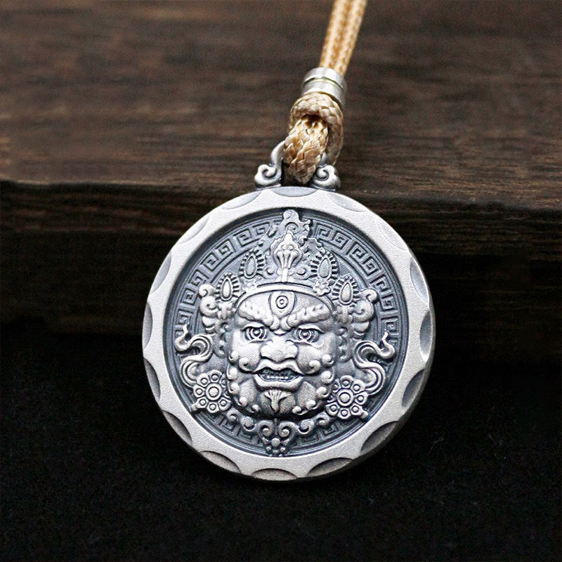 Dansenmonk Yellow Jambhala Wealth Talisman Pendant | Vintage Copper Silver-Plated Amulet