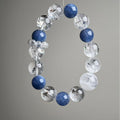 Natural Kyanite White Phantom Fire Aura Quartz Crystal Bracelet 11-14mm - View 1