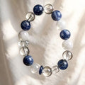 Natural Kyanite Snow Phantom Moonstone Mixed Bracelet 12.5mm - View 1