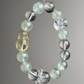 Natural Multi-Stone Clear Quartz Green Jade Snow Phantom Bracelet 11mm - View 1