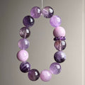 Dansenmonk Natural Gradient Amethyst Bracelet 14mm Beads