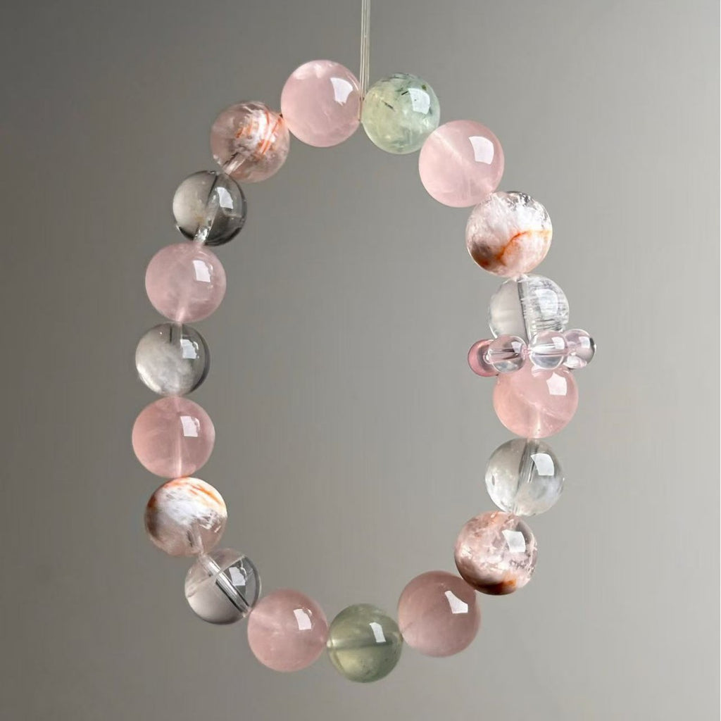 Natural Multi-Color Crystal Bracelet Rose Quartz Phantom Quartz - View 2