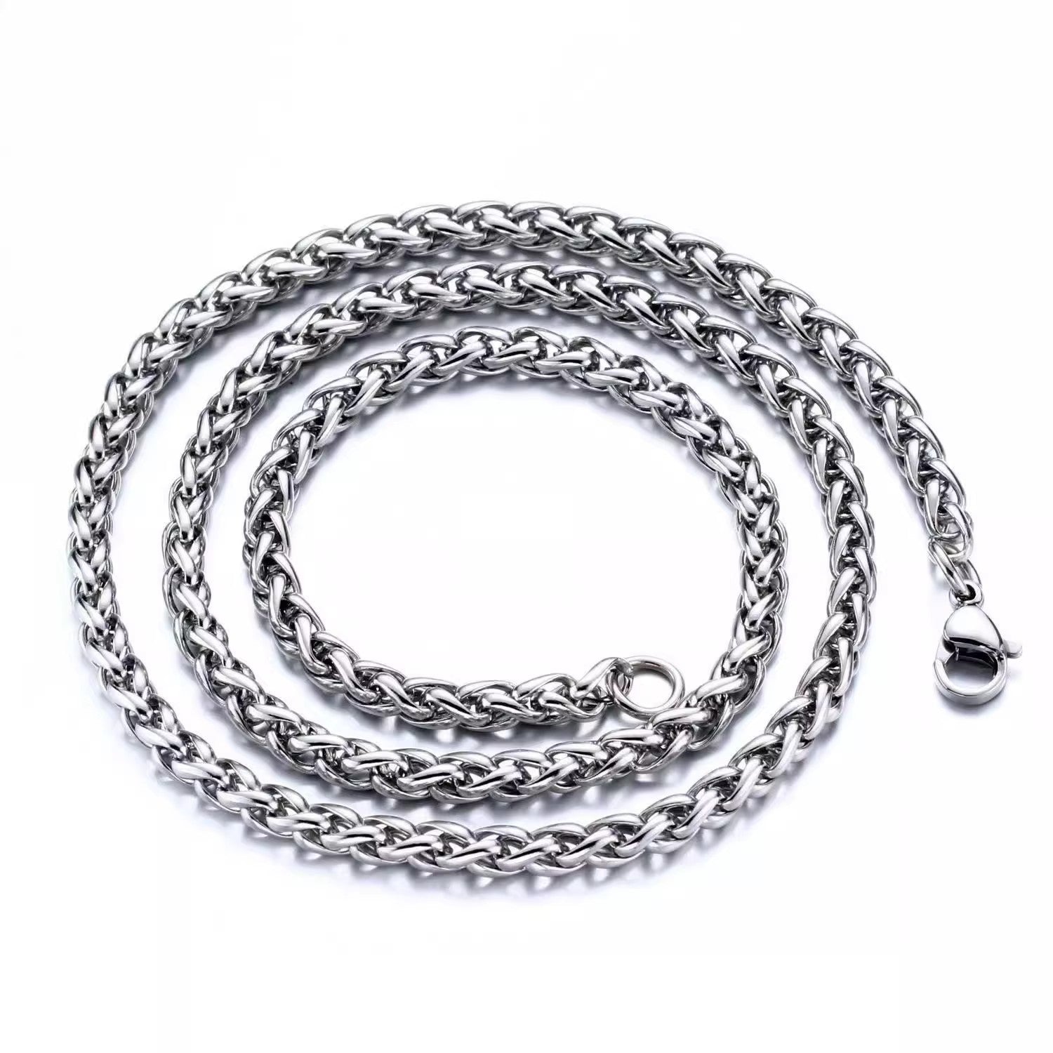 Men's 3mm Stainless Steel Dragon Bone Chain Necklace | Unisex DIY Pendant Chain