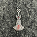 Taoist "Yu Jian Er" Zi Wei Hui Axe Pendant | Yin-Yang Protective Amulet Charm for Keychains & Necklaces