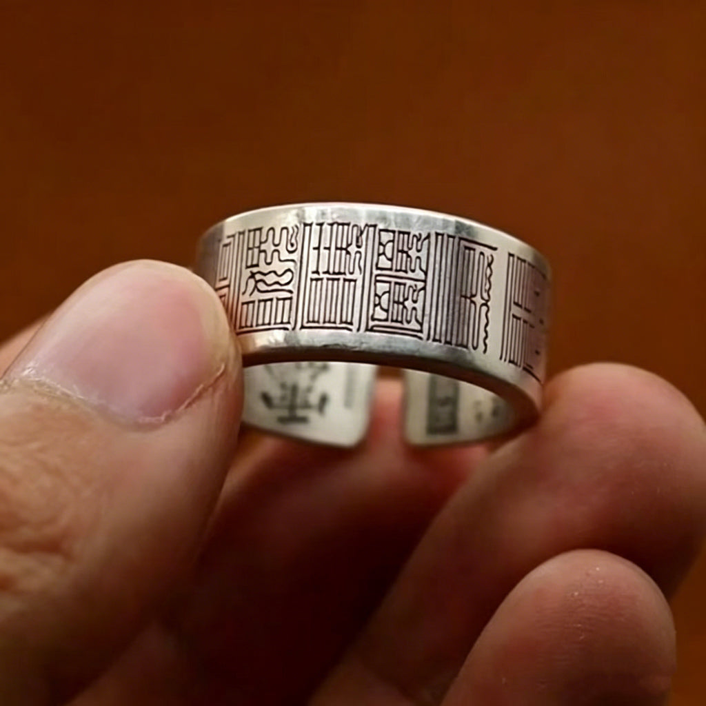 Dansenmonk Lucky Wealth Adjustable Ring Gift for Him