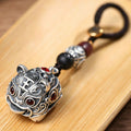 Dansonmonk Lucky Brass Tiger Charm Keychain – Chinese Zodiac Pendant