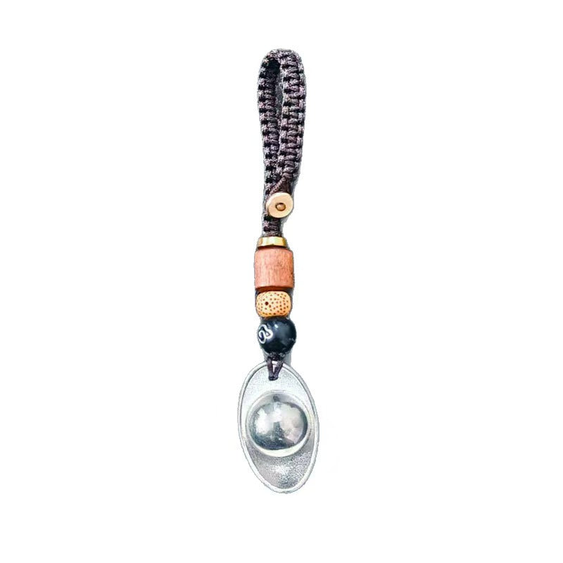 Chinese Yuanbao Wealth Talisman Pendant | Alloy Good Luck Keychain & Bag Charm for Abundance